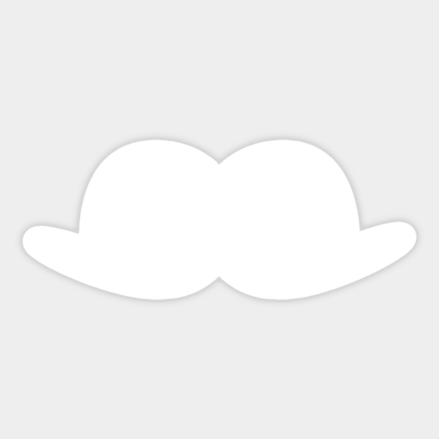 Odd mustache Sticker by markatos